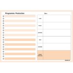 Bloc note production planning semaine et to do list marron 52 pages d�tachables a4 21x29 cm