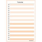 Bloc note to do list marron 52 pages d�tachables a5 15x21 cm