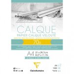 Bloc - papier calque - a4 21x29, 7 cm - 70 / 75g - 50 feuilles - clairefontaine