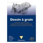 Bloc de papier dessin 224 g sur m grain fin