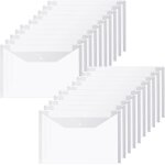 Bnhgc - 20pcs pochette document, document dossier pochette a4 transparent, pochettes en plastique avec ... Bnhgc - 20pcs pochette document, document dossier pochette a4 transparent, pochettes en plastique avec ...