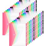 Bnhgc - lot de 24 pochette plastique a4 pochettes perfores extensibles a4 pochettes transparentes a4 ...