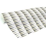 Une bobine de papier cadeau - papier alliance 60g - format: 50x0, 70m - motif: sapins noirs / or, fond ...