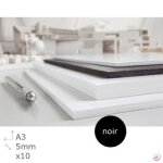 Boite de 10 cartons plume noir 5 mm a3 - transotype