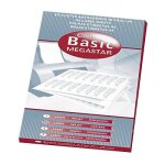 Bo�te 100 feuilles d'�tiquettes blanches sans bordure - laser / jet d'encre / photocopieurs - 210x148 ...