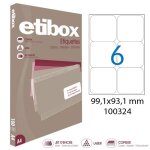 Boite de 600 etiquettes - format 99, 1x93, 1mm - etibox - apli 100324