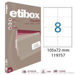 Boite de 800 etiquettes - format 105x72mm - etibox - apli 119757