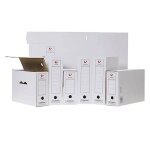 Bo�tes d'archives - grafopl�s - lot de 50 - carton microcanal - format feuille prolong�e - 2 fa�ades ...