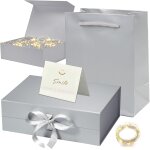 Boite cadeau magnetique avec couvercle, bowknot boite cadeau, bowknot boite cadeau avec ruban et carte, ...