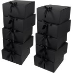 Boîte cadeau noire avec couvercle, 20x20x10cm grande boîte cadeau vide, 10pcs boîte d'emballage cadeau ... Boîte cadeau noire avec couvercle, 20x20x10cm grande boîte cadeau vide, 10pcs boîte d'emballage cadeau ...