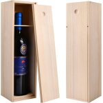 Bote caisse a vin en bois avec couvercle coulissant , bote de rangement pour bouteille de vin , vin ...