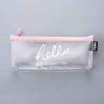 Bo�te a crayons transparente avec lettres porte - crayon, 1 pi�ce, kawaii, bo�te a crayons, sac a crayons, ...