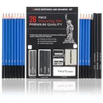 Bote en fer de luxe pour croquis d'artiste, stylo a charbon de bois pour etudiants, ensemble d'outils ...