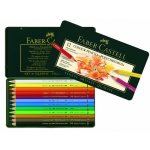 Boîte en métal de 12 crayons de couleur faber - castell polychromos Boîte en métal de 12 crayons de couleur faber - castell polychromos