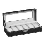 Boîte de montre a bijoux en pu extérieur noir, gris et marron, boîtes en cuir d'affichage, etui magnétique, ... Boîte de montre a bijoux en pu extérieur noir, gris et marron, boîtes en cuir d'affichage, etui magnétique, ...