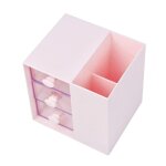 Bo�te de rangement de bijoux pour femmes, grande mallette de rangement avec 3 tiroirs pour brosse de ...