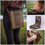 Bo�te de rangement en bois, sac a bandouli�re pratique pour petits objets artisanaux, cadeau pour hommes ...