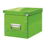 Bote de rangement carton leitz click & store wow cube format m vert