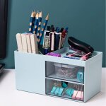 Bo�te de rangement multifonctionnelle avec porte - stylo et tiroirs pour le bureau, la maison et l'�cole ...