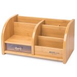 Bo�te de rangement de papeterie en bois, porte - stylo cr�atif en bois, bo�te de rangement de t�l�commande ...