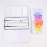 Boîte de rangement pour peinture a l'aquarelle, bac a peinture en fer, bac a peinture avec demi - casseroles ... Boîte de rangement pour peinture a l'aquarelle, bac a peinture en fer, bac a peinture avec demi - casseroles ...