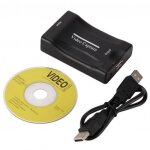 Botier d'enregistrement en streaming haute dfinition scart usb 2. 0, avec disque compact, pour jeux ...
