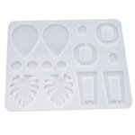 Boucles d'oreilles en silicone, moule a pendentif, fait a la main, pour outils de fabrication de bijoux ...