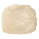 Bougeoir cristal de sel blanc - roc 400g