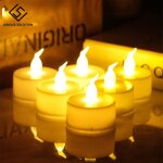 Bougies chauffe - plat led sans flammes, a piles, blanc chaud, pour dcoration romantique