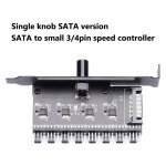 Bouton de contr�leur de vitesse de ventilateur hub 12v 4 broches / 3 broches, port 7 / 8, bo�tier pc, ...