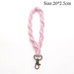 Bracelet en corde de coton tiss� a la main, porte - cl�s de poignet de couleur, porte - cl�s de couple, ...