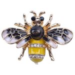 Broche abeille en cristal a la mode, badge de costume, bijoux de f�te, cadeau d'abeille a la mode