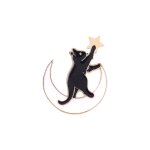 Broches en forme d'animal de dessin anim�, jolies broches en forme de lune, de chat et de fleurs pour ...