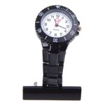 Broche d'infirmi�re mouvement a quartz noir, pendentif de poche, tunique, montre