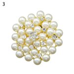 Broche de poitrine elgante en alliage de cristal et mtal pour femme, fausse fleur assortie, a la mode, ...
