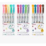 Brosse double face pour surligneur / extra fin, lot de 15 couleurs, papeterie japonaise kawaii