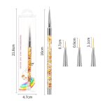 Brosse a ongles acrylique pour gel uv, pinceaux de peinture a paillettes, poigne en cristal, stylos ...