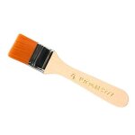 Brosse a peinture acrylique en nylon portable, brosse plate, poils en nylon elastiques