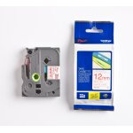 Brother lot de 6 tze - 232s ruban largeur: 12 mm x 8 m rouge sur blanc