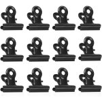 Bulldog petits clips, 50pcs m�tal bulldog binder clips, 22mm trombones de bouledogue, noir charni�re ...