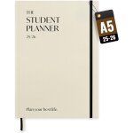 Burde student planner a5 beige 2025 / 2026, agenda a5 ¿ organiseur compact & elgant, planning scolaire ...