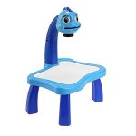 Bureau d'apprentissage pour enfants avec projecteur intelligent, jouet de table de peinture avec lumi�re, ...