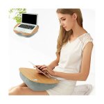 Bureau sur les genoux avec coussin d'oreiller table d'ordinateur portable bambou portable oreiller bureau ...