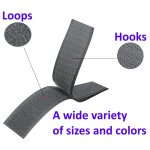 C65905 - bande / rouleau de scratch 20 mm 1 mtre auto - agrippant - organisateur / serre cbles - ruban ...