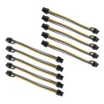 C�ble adaptateur d'alimentation, 10 pi�ces, fil de cuivre stable et s�r, 6 broches femelles a 8 broches ...