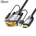 Cble adaptateur hdmi vers vga plaqu or, cordon de convertisseur vido vers vga avec cordon audio de ...