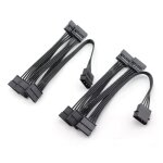 C�ble d'alimentation pour bricolage dur sata 15 broches, 4 broches ide a 5, 18awg, 2 pi�ces