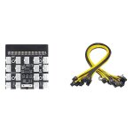 Cble d'alimentation pour carte de serveur, 1 pice, 17 ports, 6 broches, 10 pices, pci - e a 8 broches ...