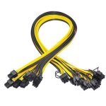 C�ble d'alimentation pci - e 6 broches 16awg vers 8 broches (6 + 2), 10 pi�ces, m�le vers m�le, pour ...