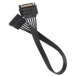 Câble d'alimentation sata 15 broches a manchon unique, 30cm, noir, mâle vers femelle, pour disque dur ... Câble d'alimentation sata 15 broches a manchon unique, 30cm, noir, mâle vers femelle, pour disque dur ...